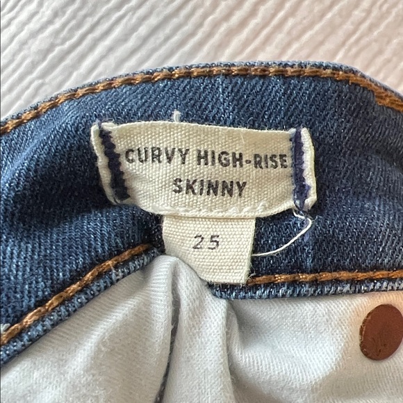 LIKE NEW • Madewell Curvy High Waist Skinny Jeans in “Danny” Wash • Women’s 25👖 - Picture 7 of 14